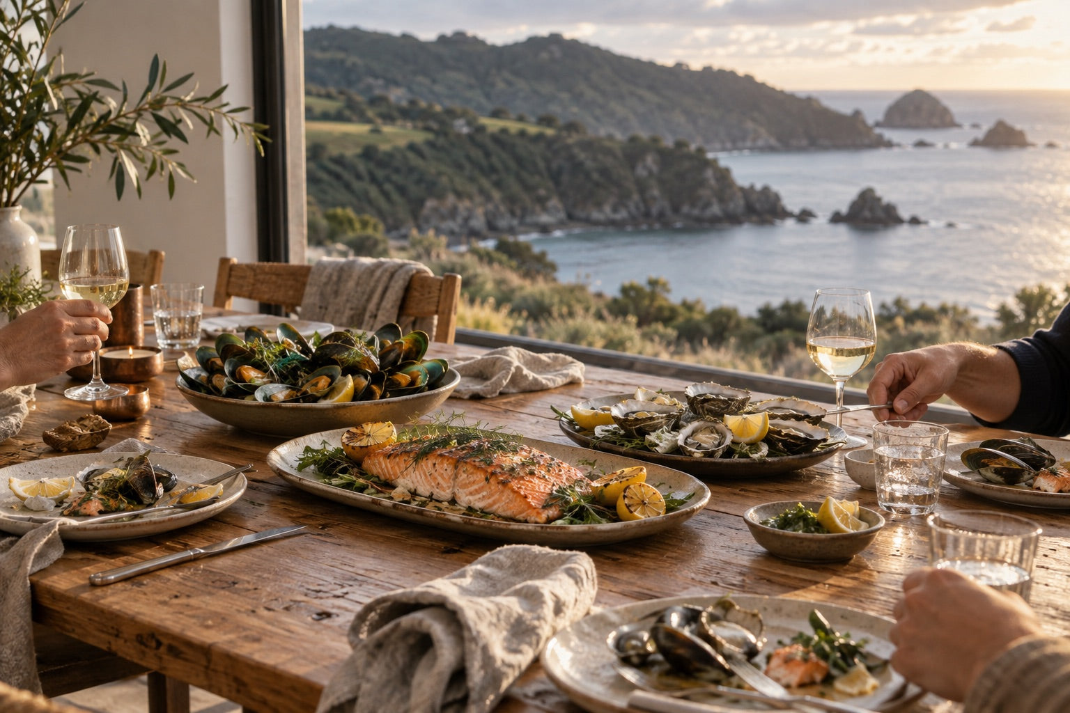 New Zealand seafood, simply served